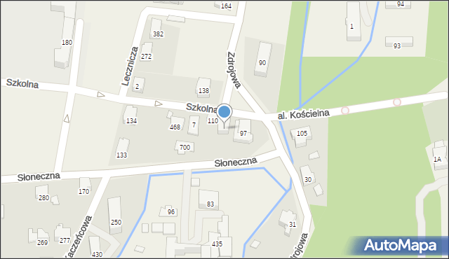 Jaworze, Szkolna, 98, mapa Jaworze