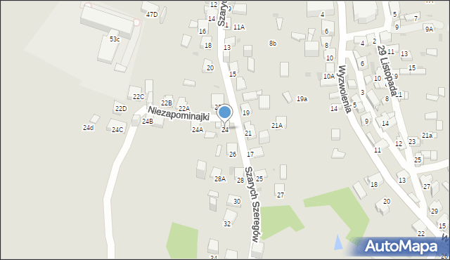 Jaworzno, Szarych Szeregów, 24, mapa Jaworzno