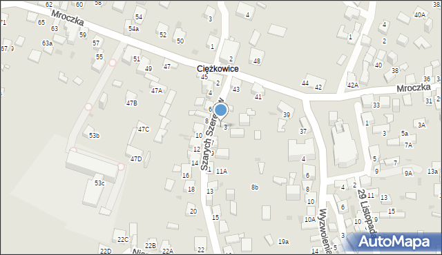 Jaworzno, Szarych Szeregów, 5, mapa Jaworzno