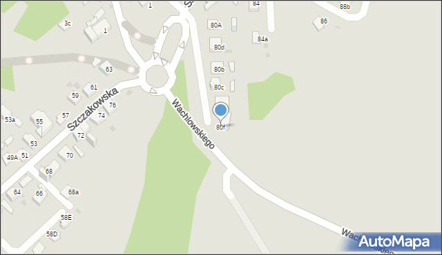 Jaworzno, Szczakowska, 80f, mapa Jaworzno