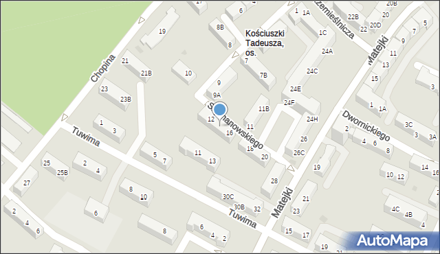 Jaworzno, Szymanowskiego Karola, 14, mapa Jaworzno