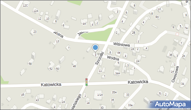 Jaworzno, Szczotki, 1, mapa Jaworzno