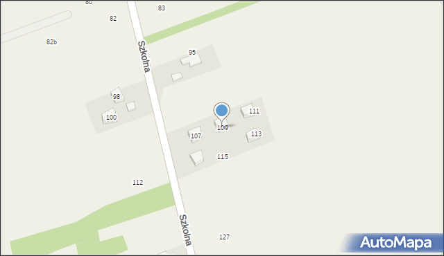 Jazgarzew, Szkolna, 109, mapa Jazgarzew