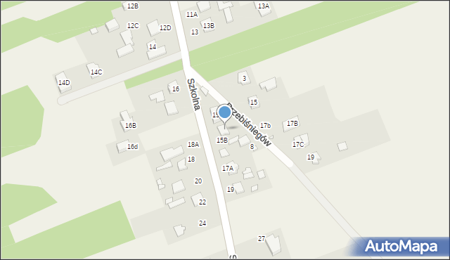 Jazgarzew, Szkolna, 15a, mapa Jazgarzew