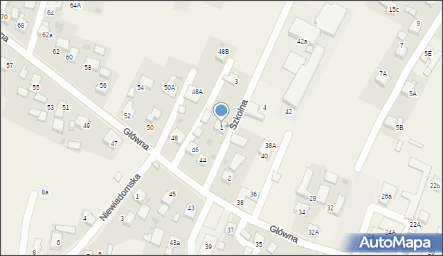 Jejkowice, Szkolna, 1, mapa Jejkowice