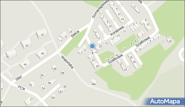 Jelenia Góra, Szmaragdowa, 6, mapa Jelenia Góra