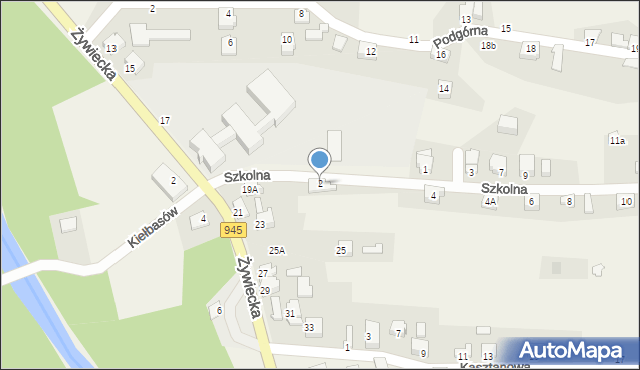 Jeleśnia, Szkolna, 2, mapa Jeleśnia