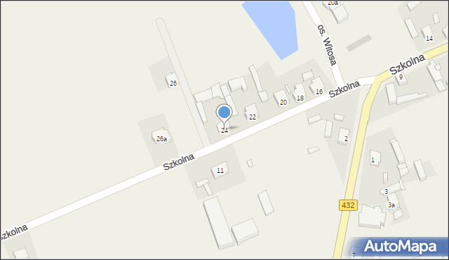 Jerka, Szkolna, 24, mapa Jerka