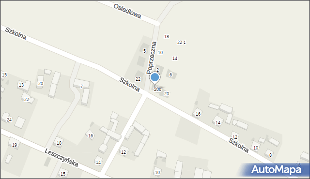 Jezierzyce Kościelne, Szkolna, 20c, mapa Jezierzyce Kościelne