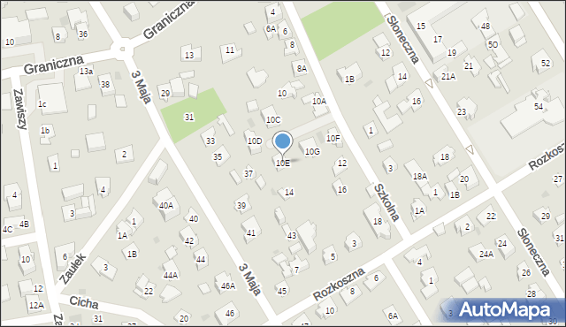 Józefów, Szkolna, 10E, mapa Józefów