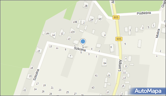 Kalina, Szkolna, 6, mapa Kalina