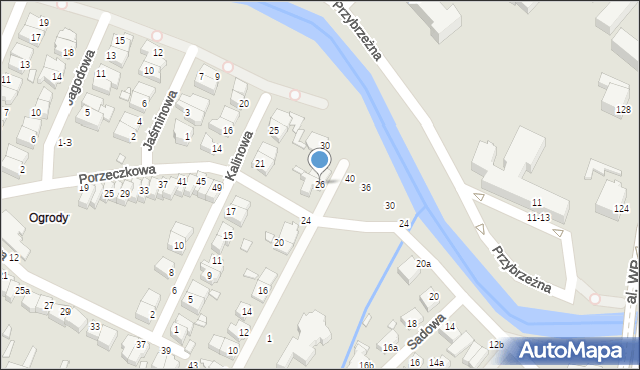 Kalisz, Szewska, 26, mapa Kalisza