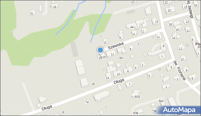 Kalwaria Zebrzydowska, Szewska, 15, mapa Kalwaria Zebrzydowska