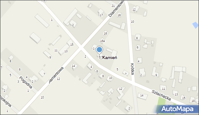 Kamień, Szlachecka, 3, mapa Kamień