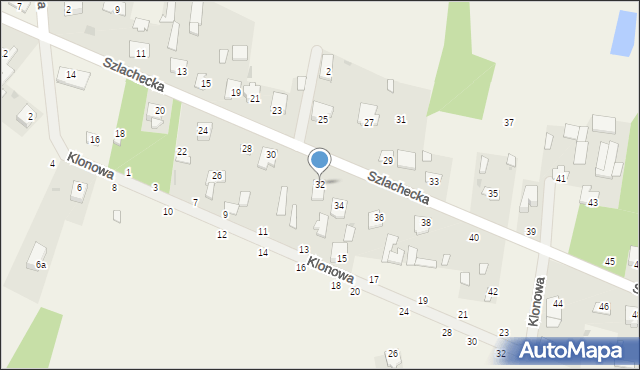 Kamień, Szlachecka, 32, mapa Kamień