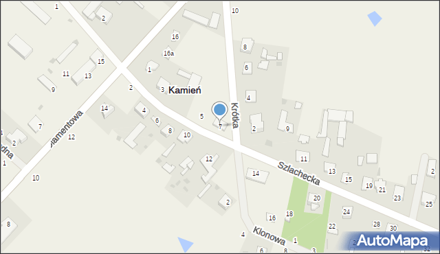 Kamień, Szlachecka, 7, mapa Kamień