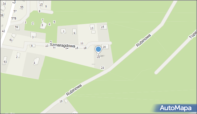 Kamień, Szmaragdowa, 22, mapa Kamień