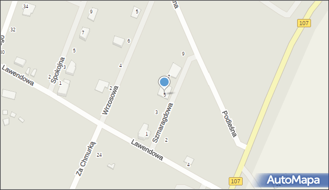 Kamień Pomorski, Szmaragdowa, 6, mapa Kamień Pomorski