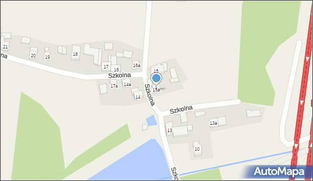 Kamieńskie Młyny, Szkolna, 15a, mapa Kamieńskie Młyny