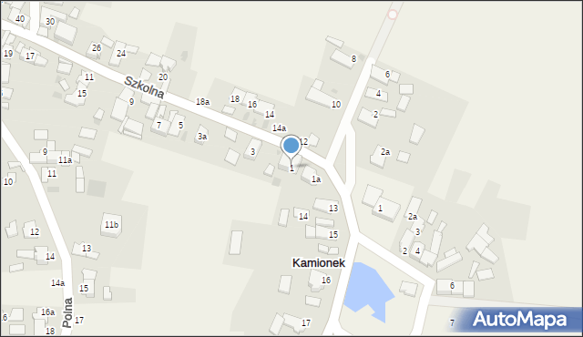 Kamionek, Szkolna, 1, mapa Kamionek