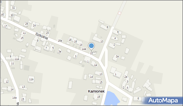 Kamionek, Szkolna, 12, mapa Kamionek