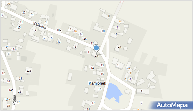 Kamionek, Szkolna, 1a, mapa Kamionek