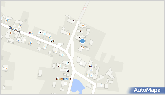 Kamionek, Szkolna, 2a, mapa Kamionek