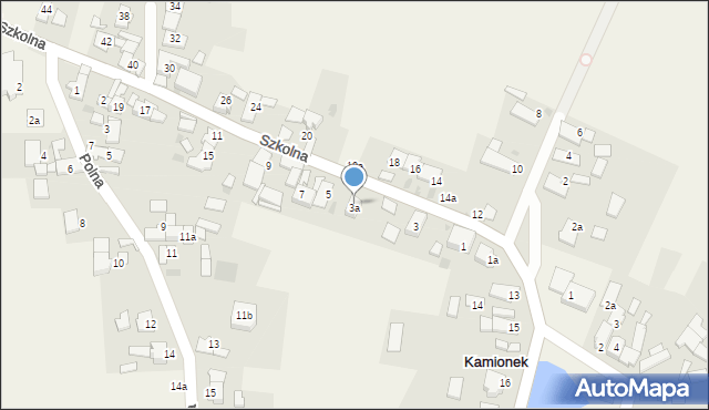 Kamionek, Szkolna, 3a, mapa Kamionek