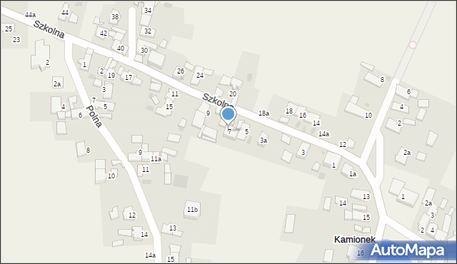 Kamionek, Szkolna, 7, mapa Kamionek