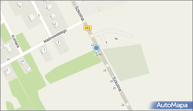 Kamyk, Szkolna, 14, mapa Kamyk