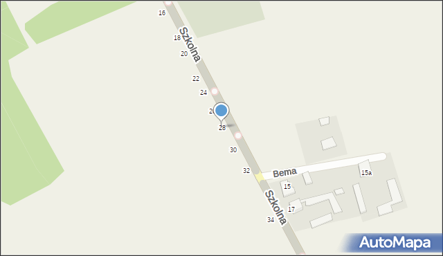 Kamyk, Szkolna, 28, mapa Kamyk