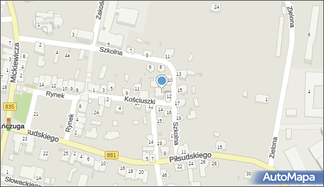 Kańczuga, Szkolna, 12A, mapa Kańczuga