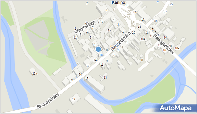 Karlino, Szczecińska, 12, mapa Karlino