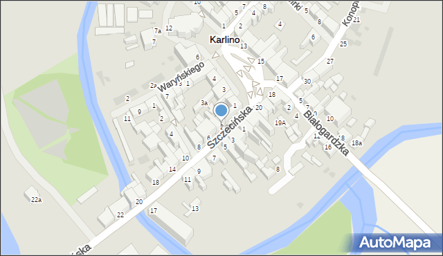 Karlino, Szczecińska, 2, mapa Karlino