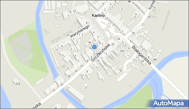 Karlino, Szczecińska, 4, mapa Karlino