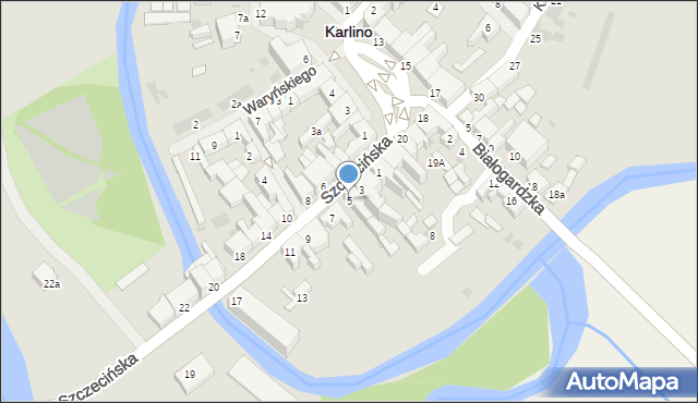 Karlino, Szczecińska, 5, mapa Karlino