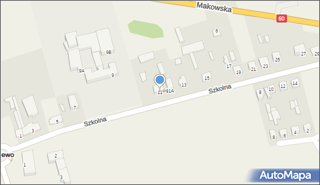 Karniewo, Szkolna, 11, mapa Karniewo