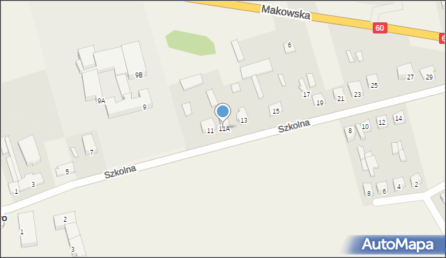Karniewo, Szkolna, 11A, mapa Karniewo