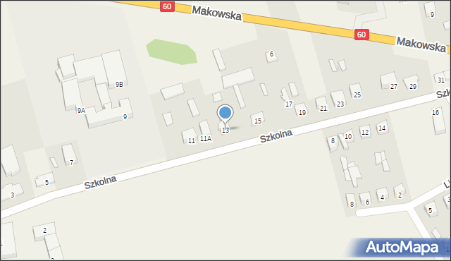 Karniewo, Szkolna, 13, mapa Karniewo