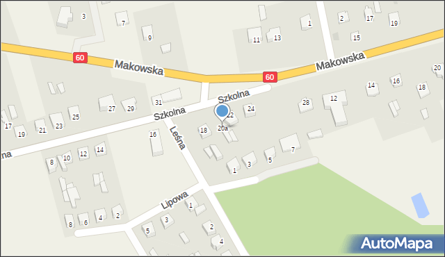 Karniewo, Szkolna, 20a, mapa Karniewo