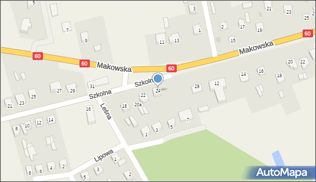 Karniewo, Szkolna, 24, mapa Karniewo