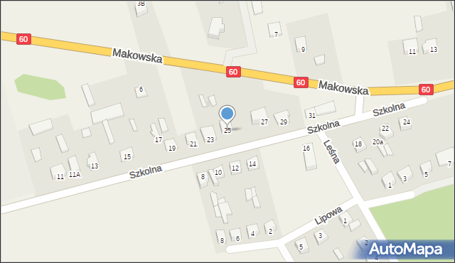 Karniewo, Szkolna, 25, mapa Karniewo