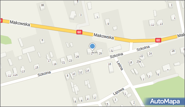 Karniewo, Szkolna, 27, mapa Karniewo