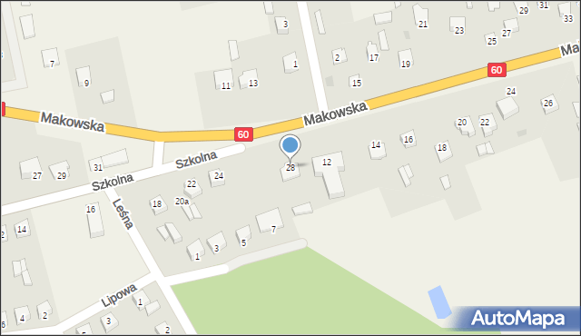 Karniewo, Szkolna, 28, mapa Karniewo