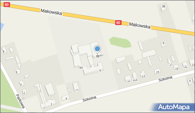 Karniewo, Szkolna, 9B, mapa Karniewo