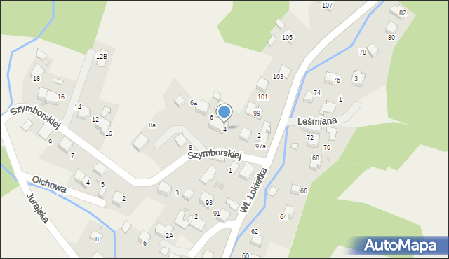 Karniowice, Szymborskiej, 4, mapa Karniowice