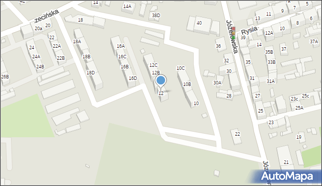 Katowice, Szczecińska, 12, mapa Katowic