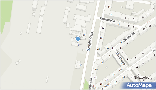 Katowice, Szopienicka, 4, mapa Katowic