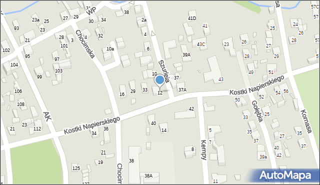 Katowice, Szurleja Jana, ks., 12, mapa Katowic