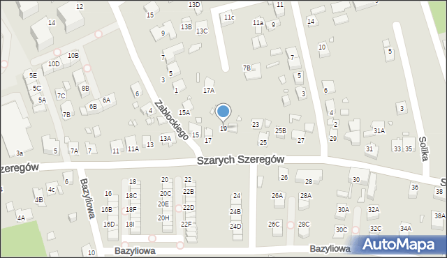Katowice, Szarych Szeregów, 19, mapa Katowic